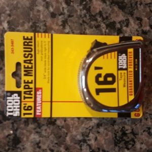 Tool Shop 16' tape Measure new in package auto return 3/4" wide blade stay rigid